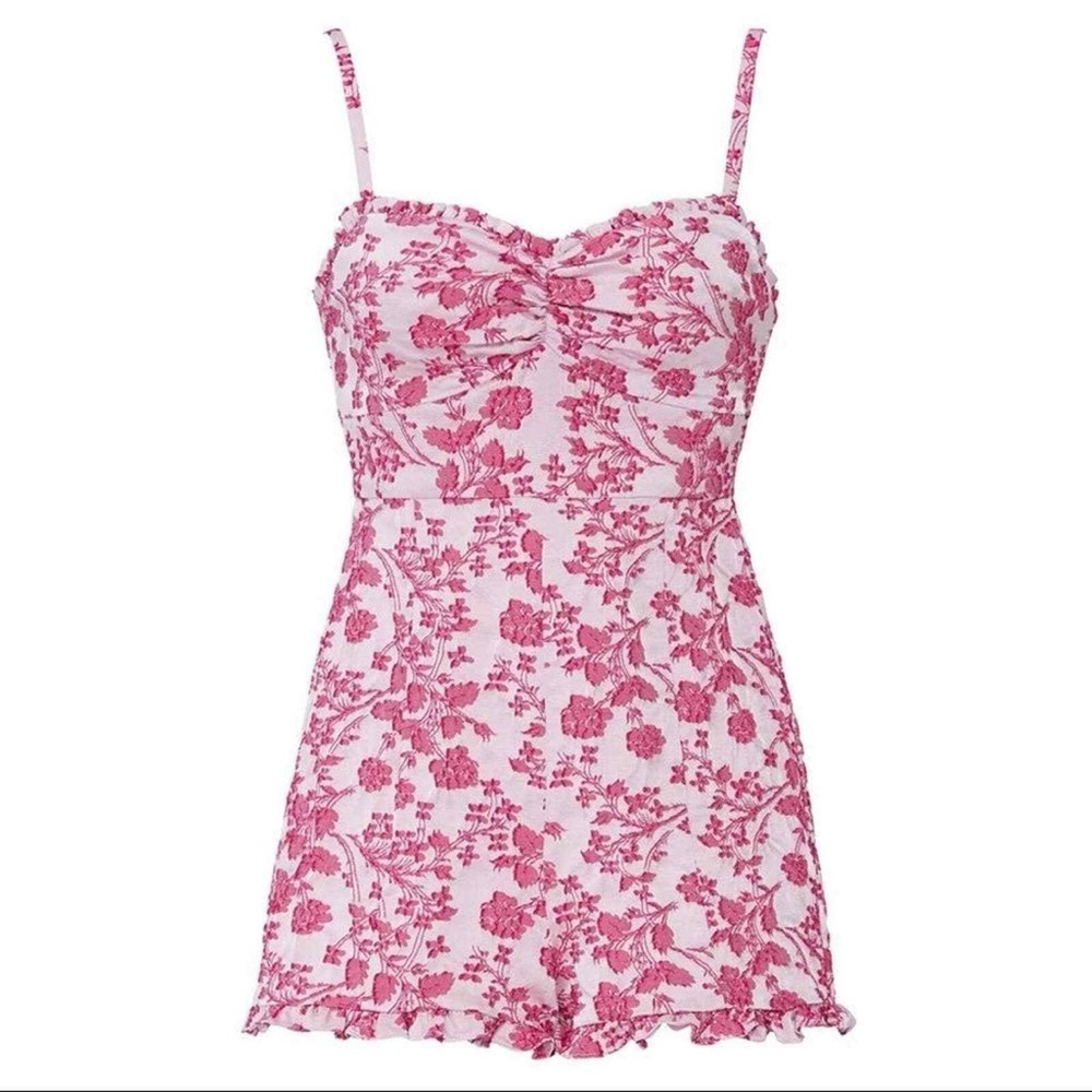 Likely Pink Floral Hyland Sleeveless Romper